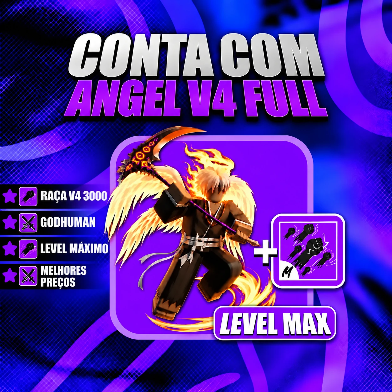 『 🧬 』 ANGEL V4 FULL + GODHUMAN + LEVEL MÁX