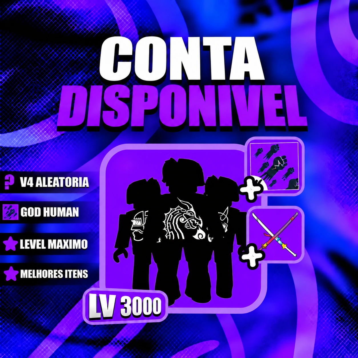 『 🎲 』 RAÇA V4 ALEATÓRIA + GODHUMAN + LEVEL MÁX