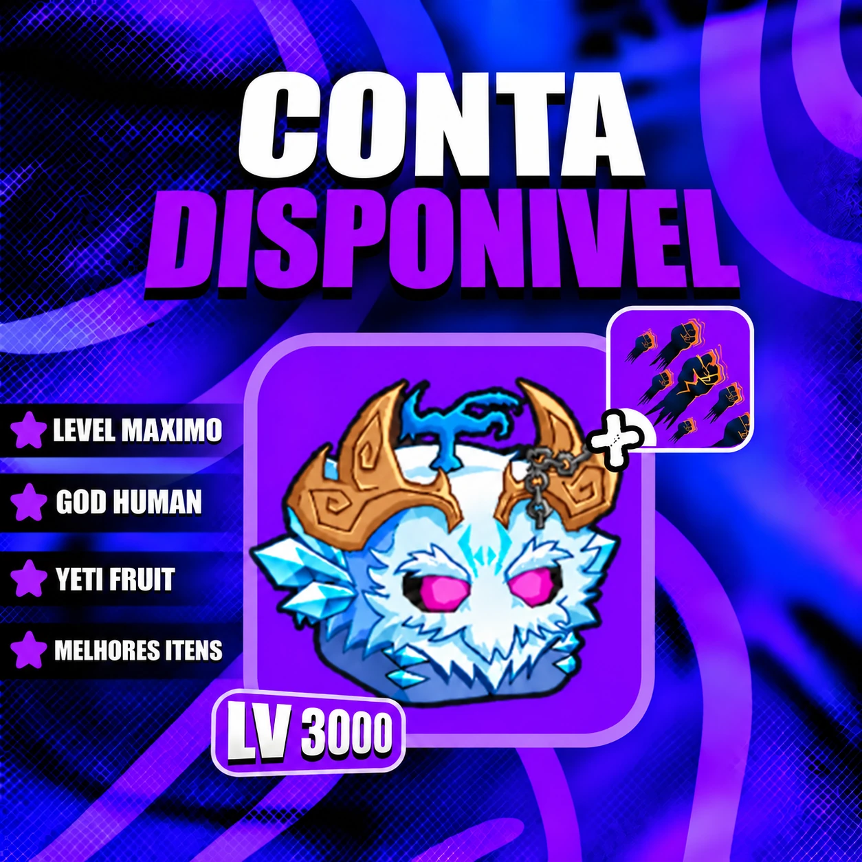 『 ❄️ 』 YETI FRUIT + GODHUMAN + LEVEL MÁX
